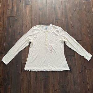 Old Navy Off White Y2K Inspired Rib Knit Top XL NWT